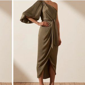 Shona Joy - LUXE TIE FRONT ONE SHOULDER DRESS